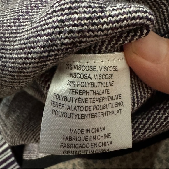 MINNIE ROSE Women's Chevron Cropped V Neck Pullover In Multi combo NEW - Picture 6 of 6